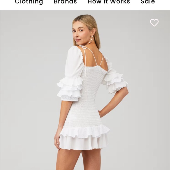 For Love And Lemons Cream Ruffle Mini Dress - Picture 5 of 5